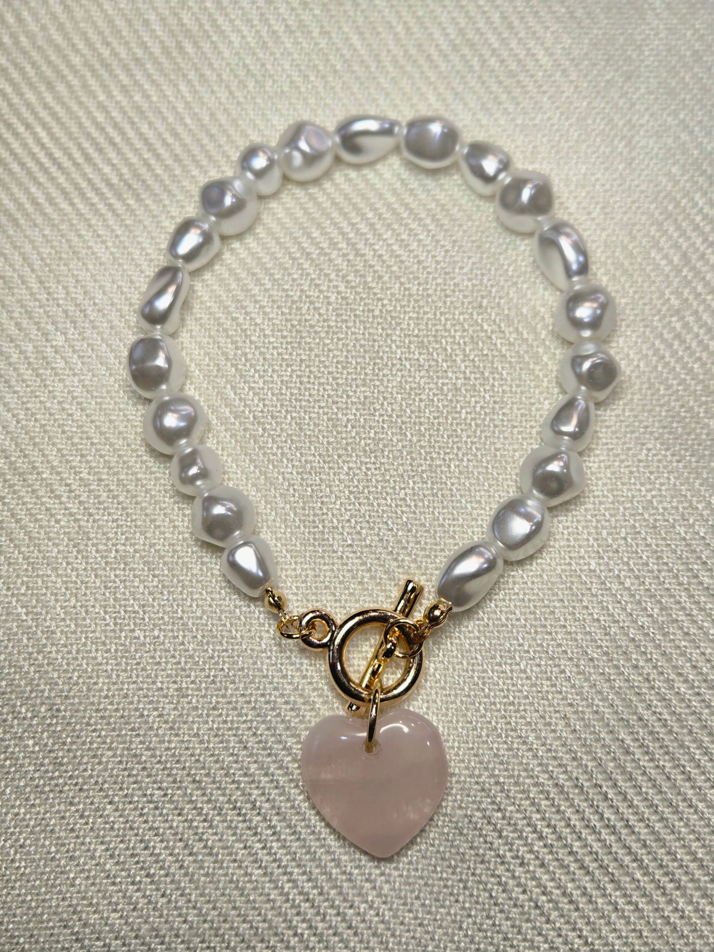 Rose Quartz Heart Bracelet – Love, Compassion & Self-Care