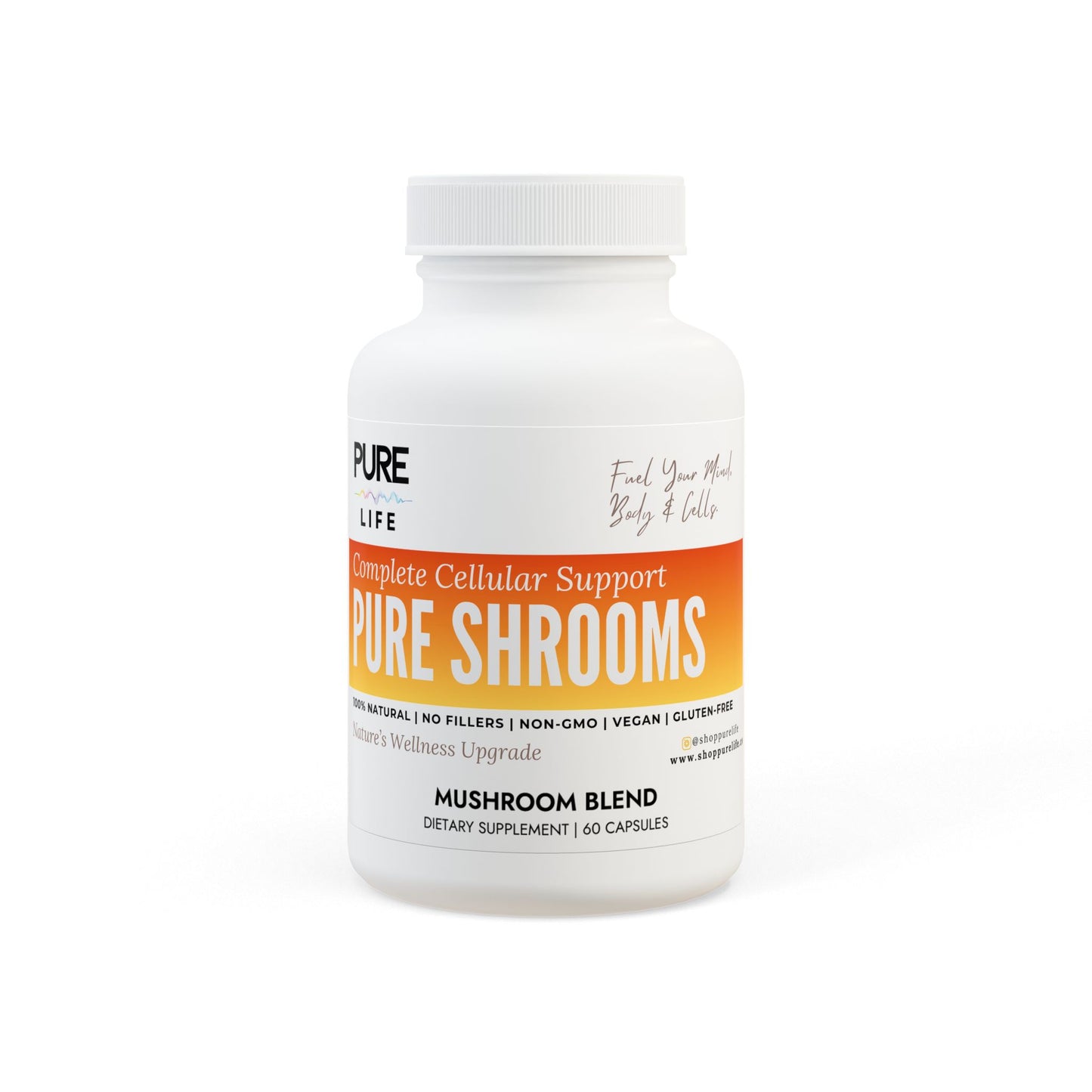 Pure Shrooms - Mushroom Complex for Immunity, Brain Health & Cellular Support