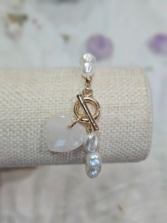 Rose Quartz Heart Bracelet – Love, Compassion & Self-Care