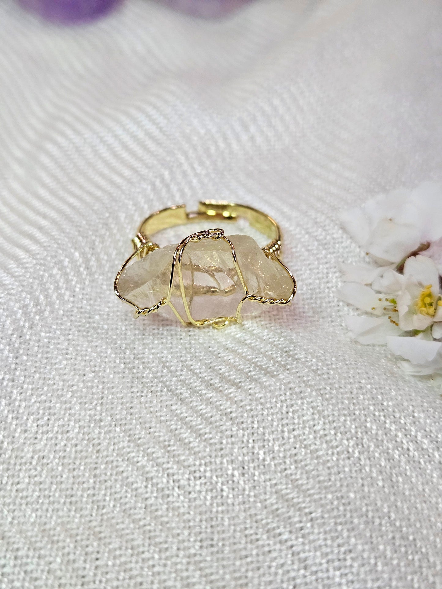 Citrine Wire-Wrapped Ring – Abundance, Confidence & Success